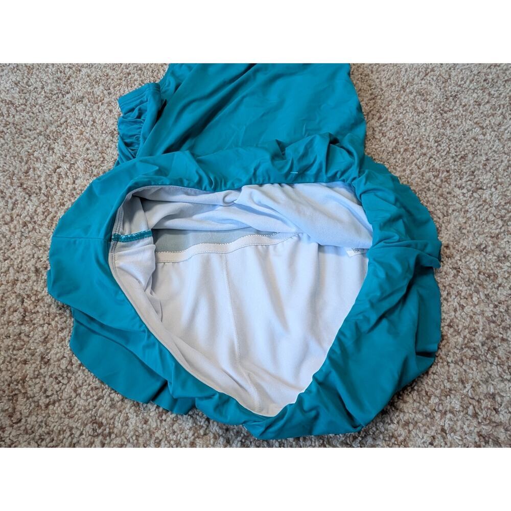 HILOR Women's Swim suit, size 10, one Shoulder, Ruffle; Structured boddice - Picture 6 of 8